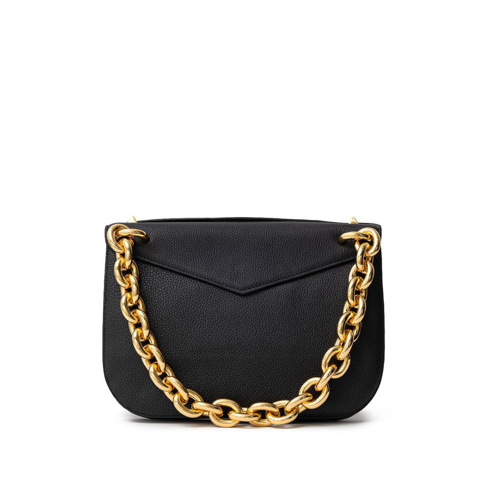 Bottega Veneta sort læder skuldertaske