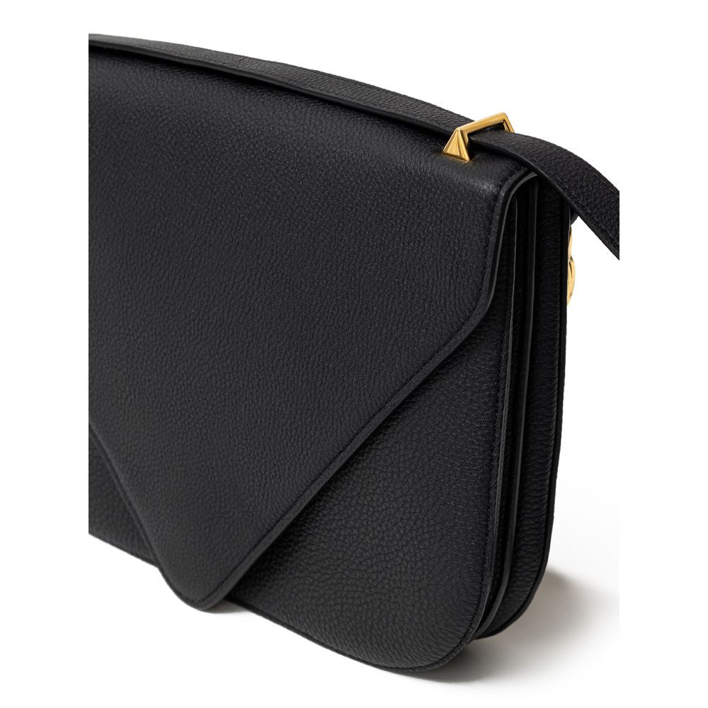 Bottega Veneta sort læder skuldertaske