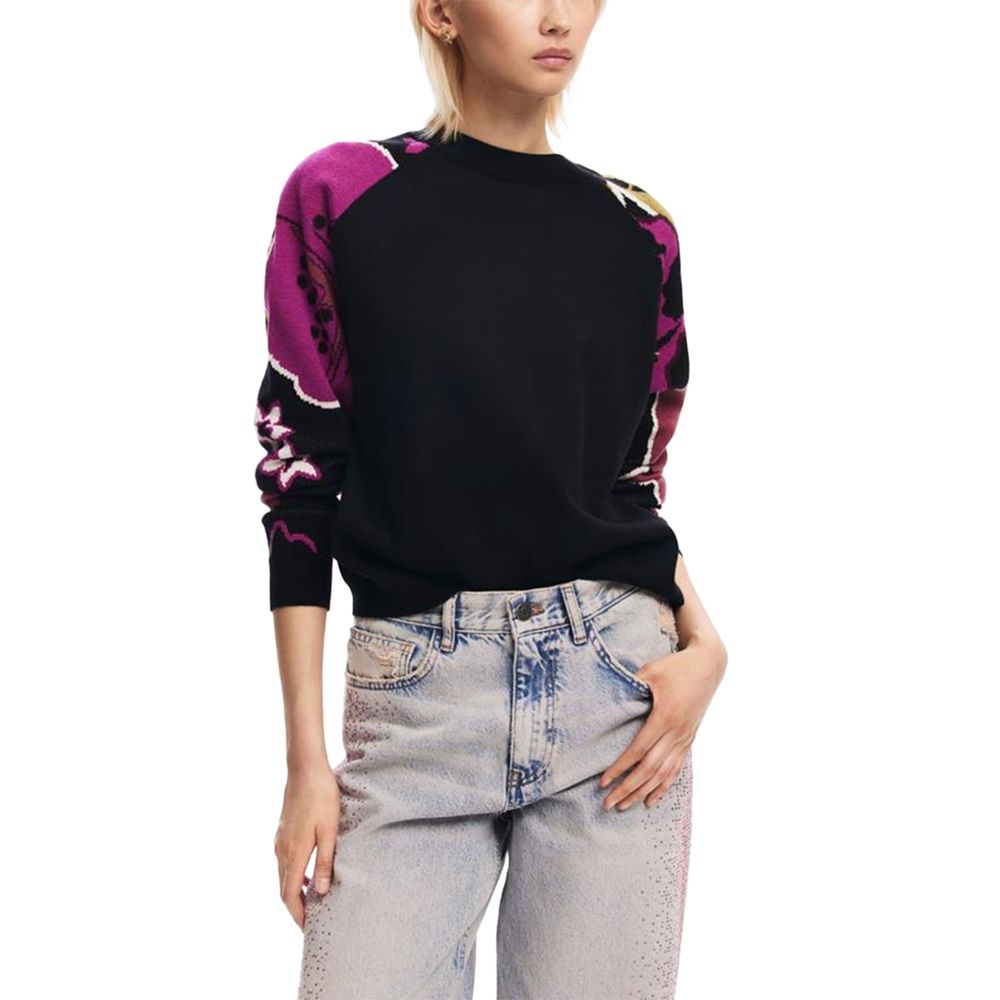 Desigual Sort Polyamid Sweater