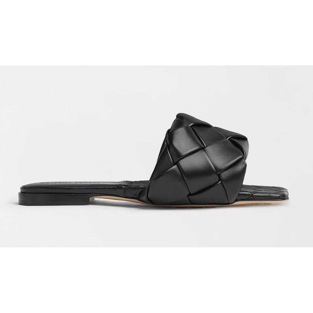 Bottega Veneta sort lædersandal
