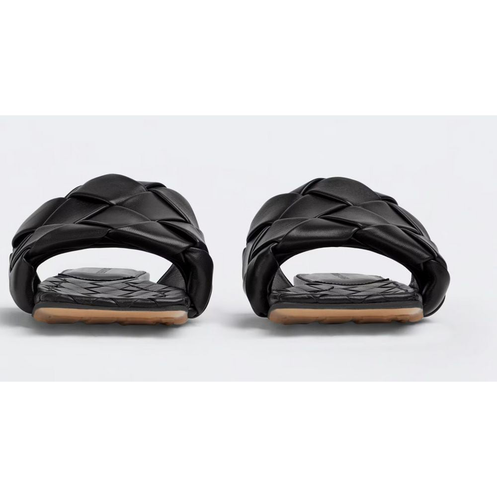 Bottega Veneta sort lædersandal