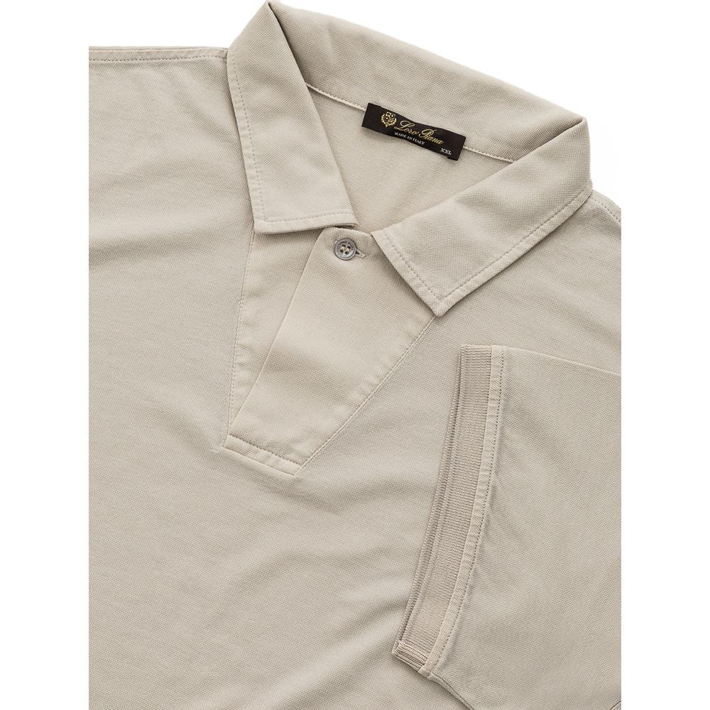 Loro Piana Grå bomulds poloshirt