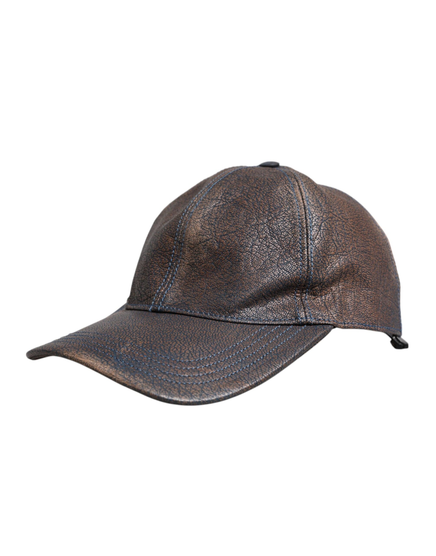 Dolce & Gabbana Brown Goatskin Leather Baseball Cap