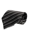Dolce & Gabbana Black White Stripes Silk Adjustable Necktie Tie