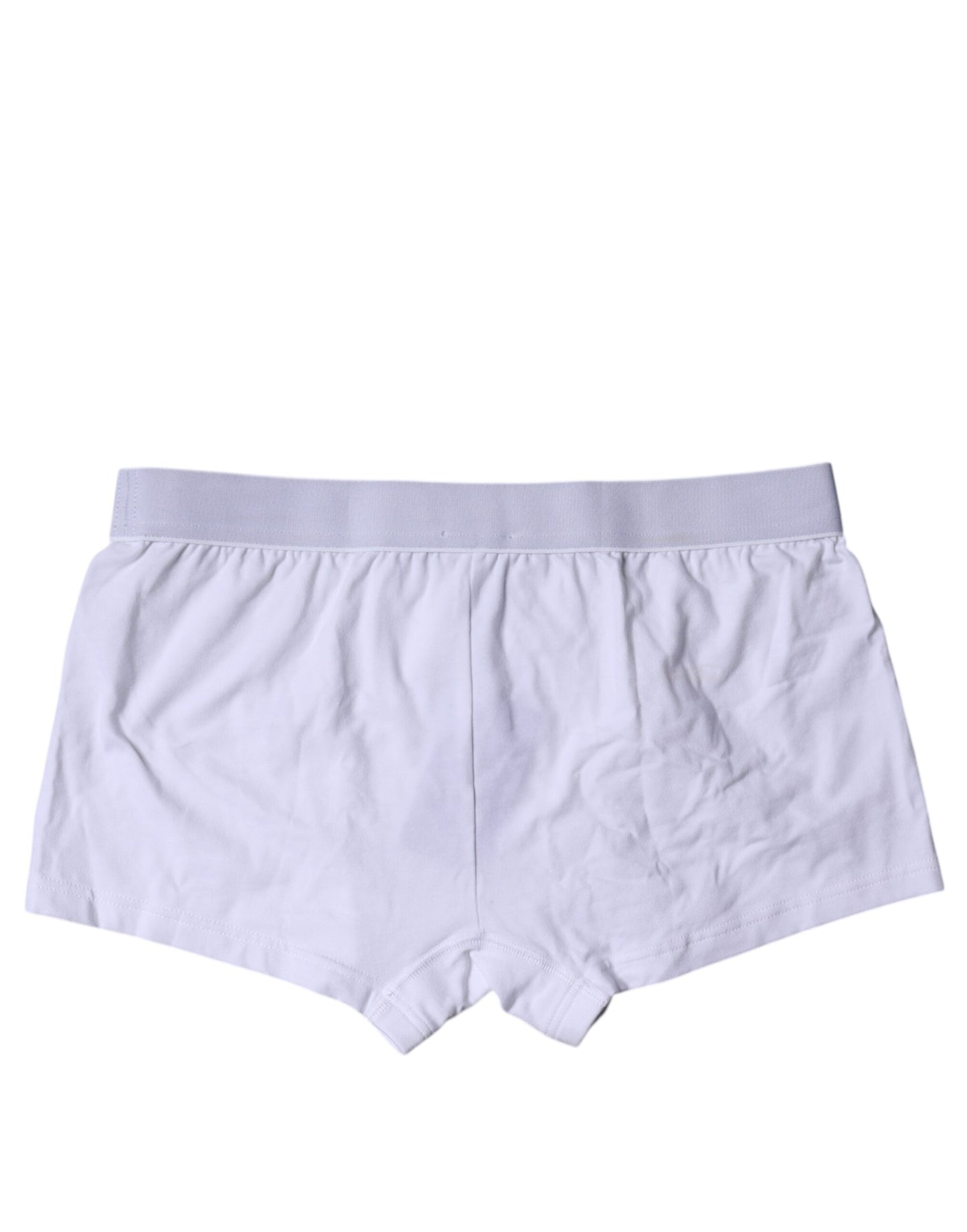 Dolce & Gabbana White Cotton Stretch Regular Boxer Underwear