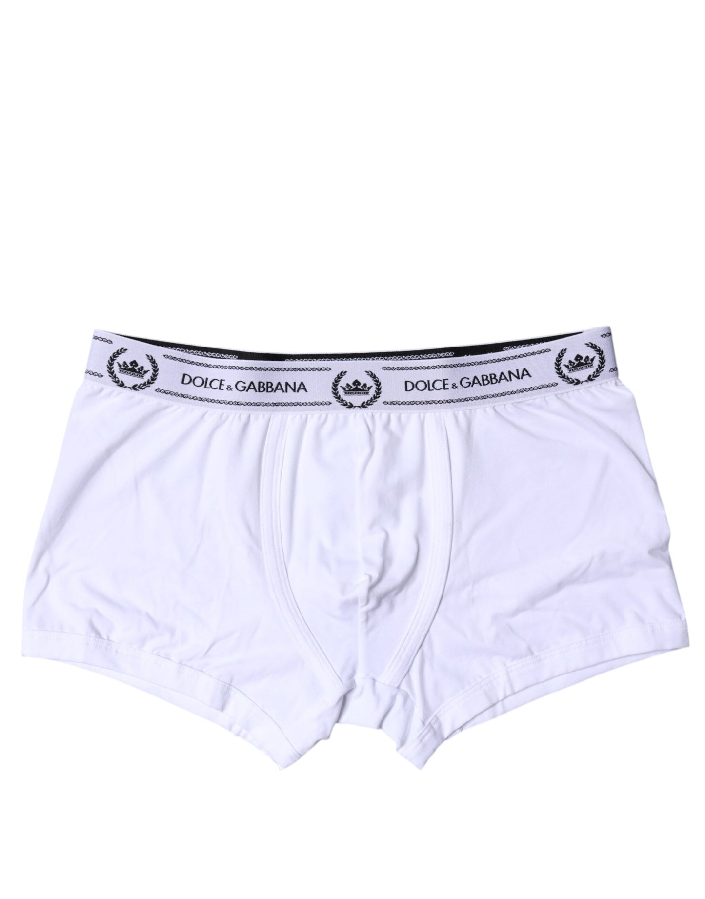 Dolce & Gabbana White Cotton Stretch Regular Boxer Underwear