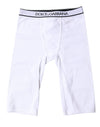 Dolce & Gabbana White Logo Cotton Cropped Tights Underwear