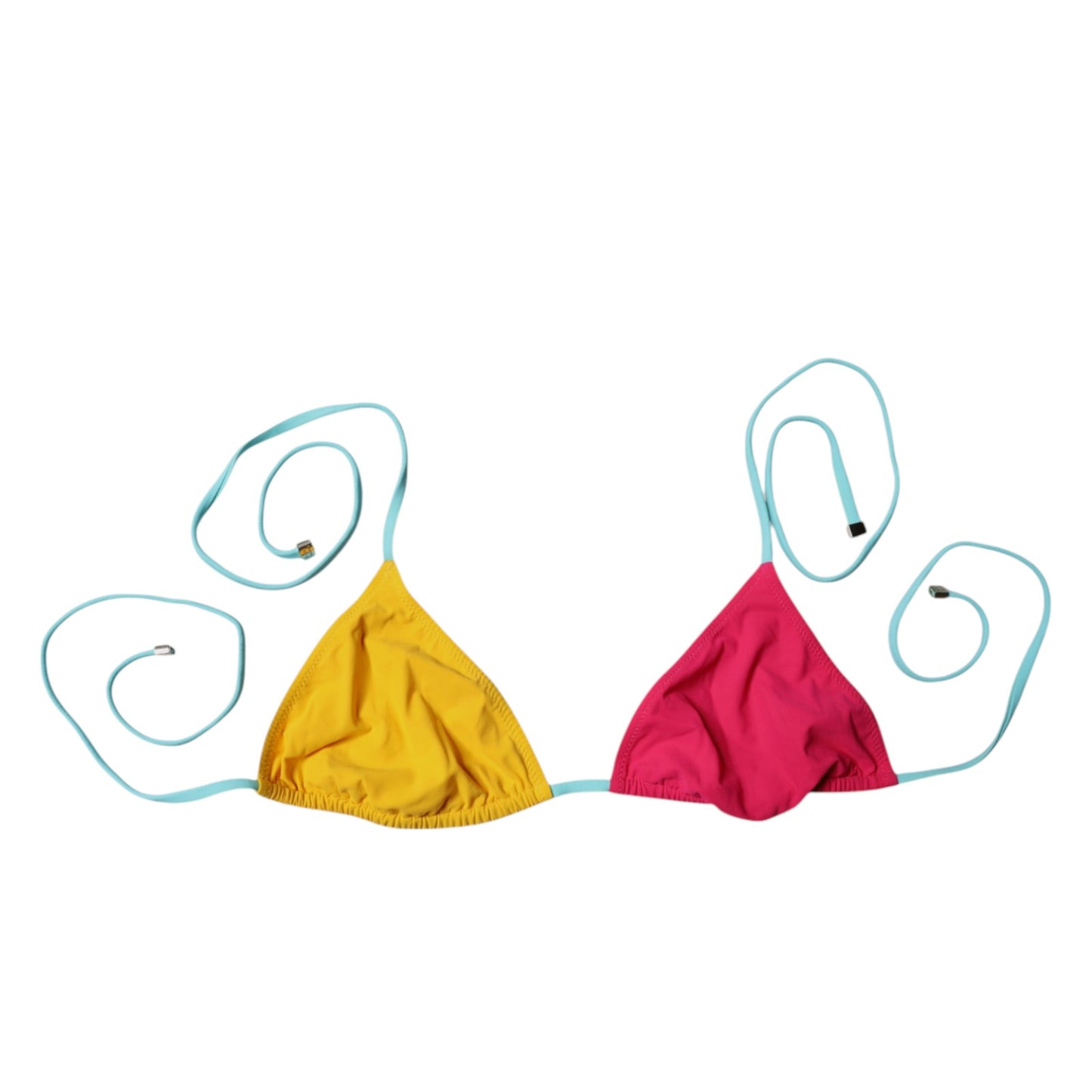 Dolce & Gabbana Flerfarvet Halter Beachwear Bikini Top Badetøj