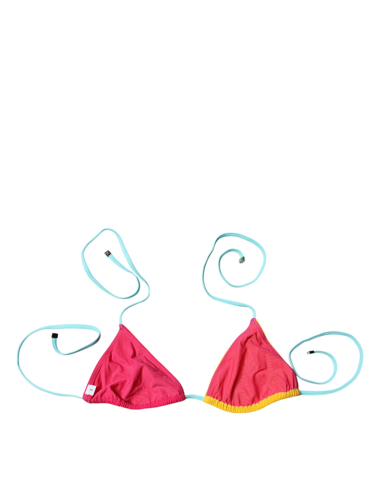 Dolce & Gabbana Flerfarvet Halter Beachwear Bikini Top Badetøj