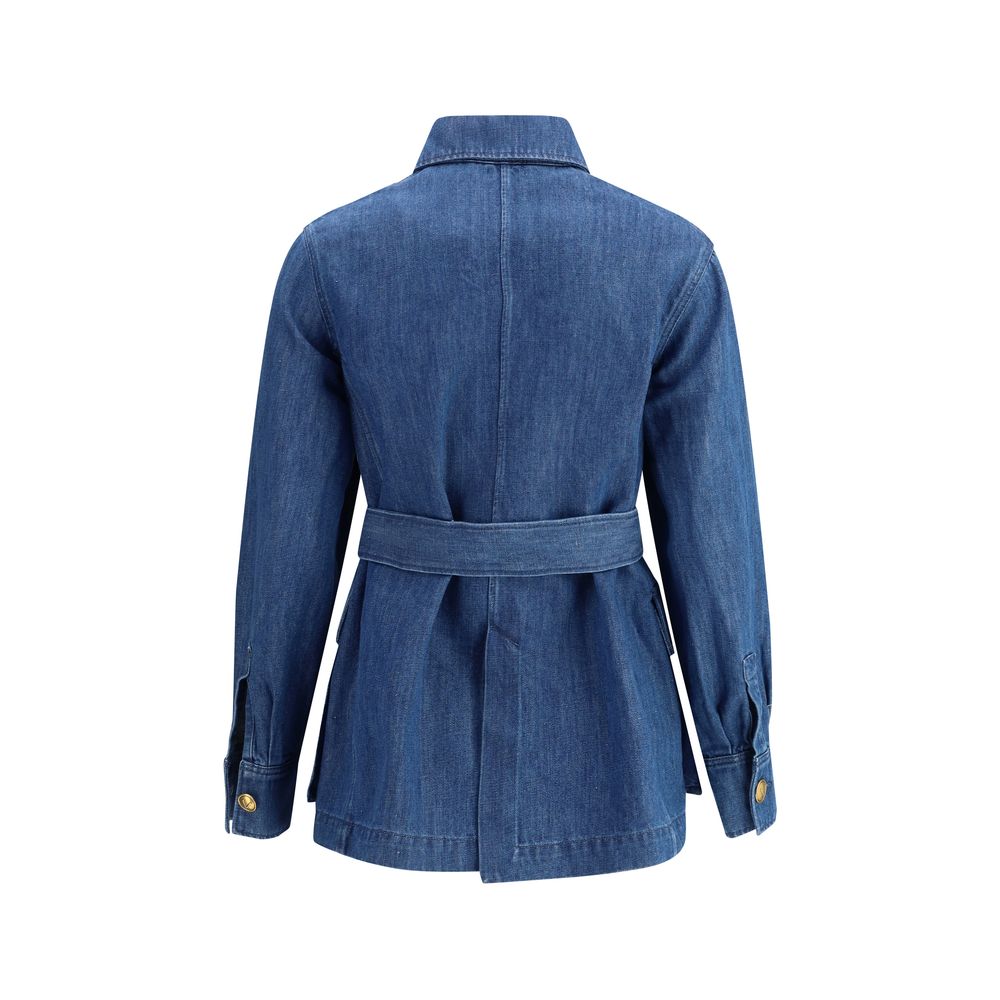 Valentino denimjakke med bælte