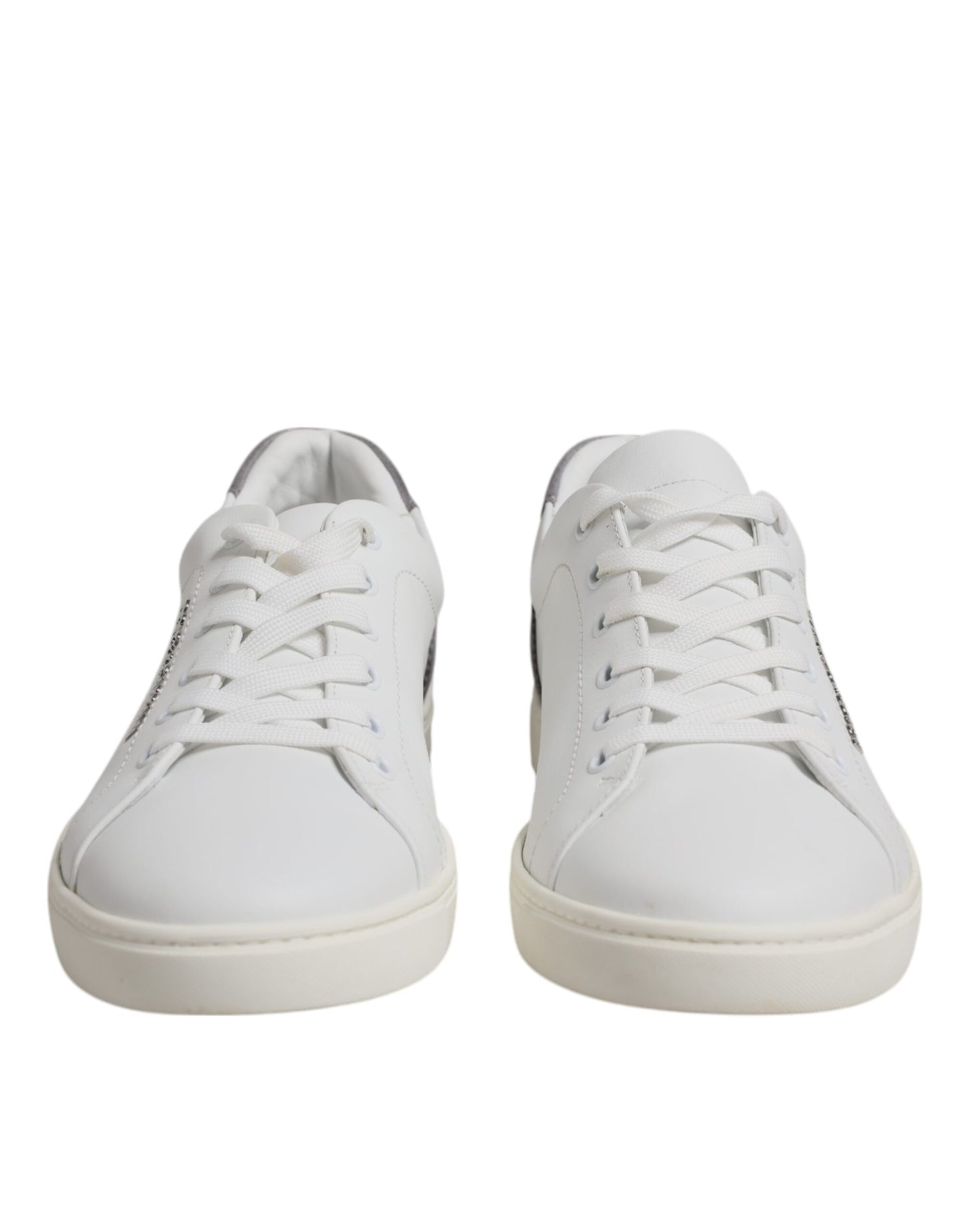 Dolce & Gabbana Hvide Lave Sneakers i Ruskind