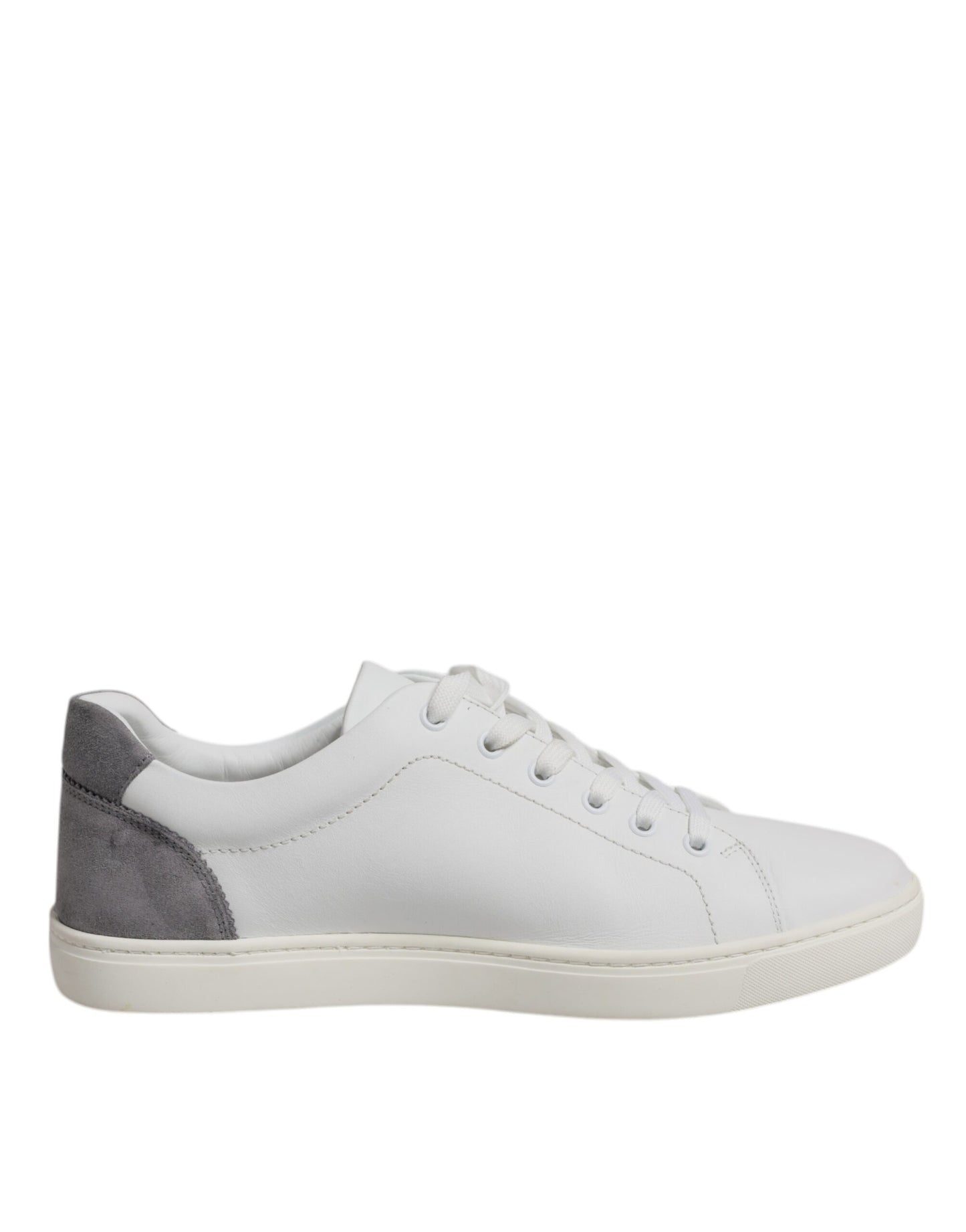 Dolce & Gabbana Hvide Lave Sneakers i Ruskind