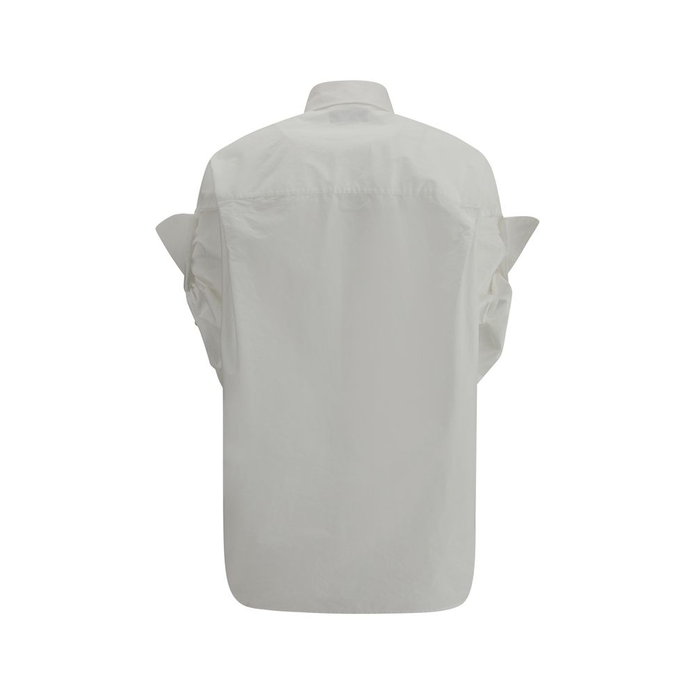 Balenciaga Oversized skjorte med korte ærmer