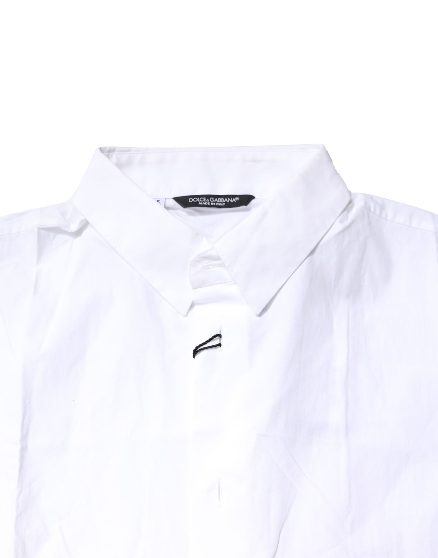 Dolce & Gabbana Hvid Bomuld Button Down Casual Herre Poloshirt