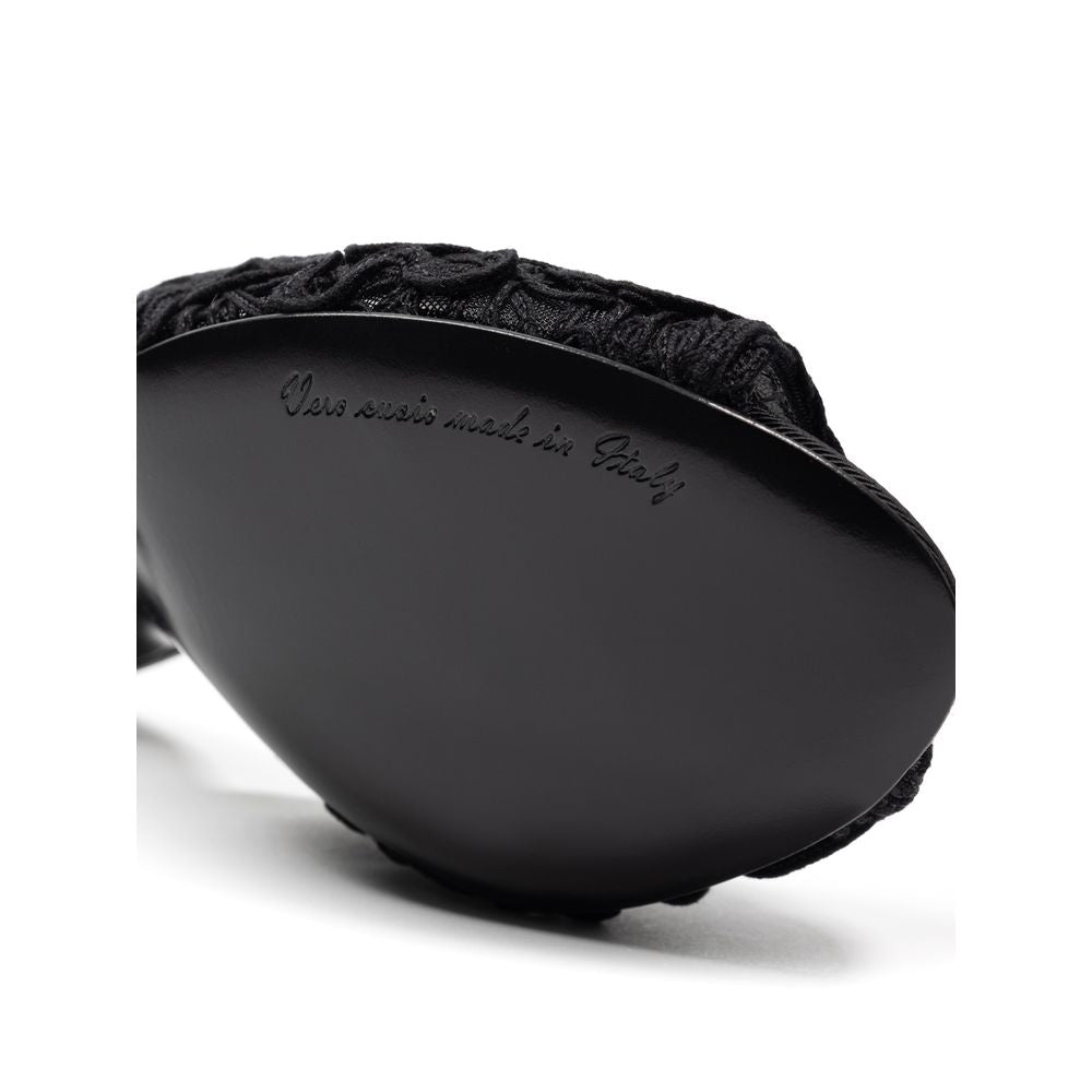Dolce & Gabbana sort bomuldssandaler