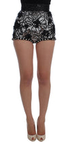 Dolce & Gabbana pailletterede designer minishorts med høj talje