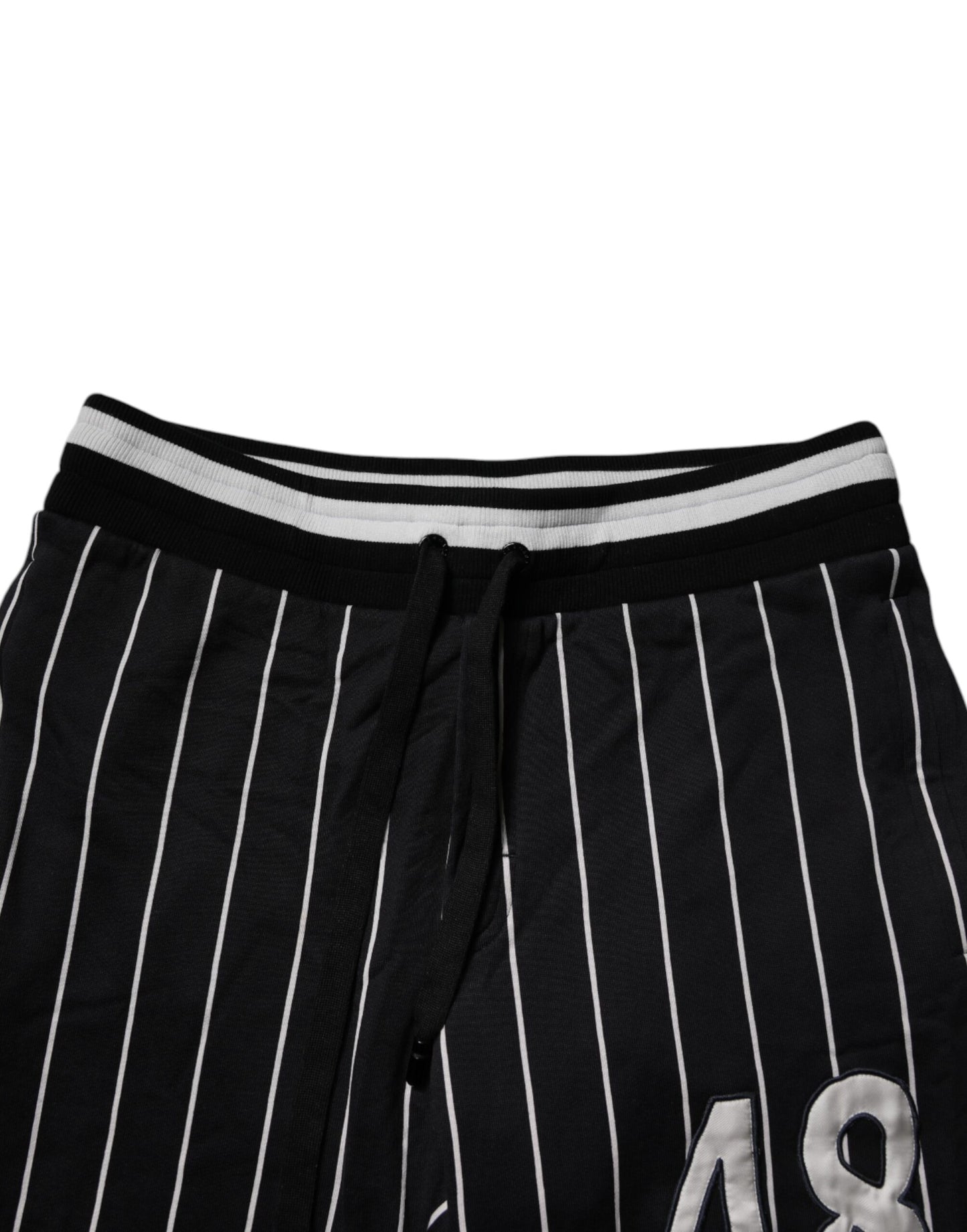 Dolce & Gabbana Sorte Hvide Stribede Jogger Joggingbukser Bukser