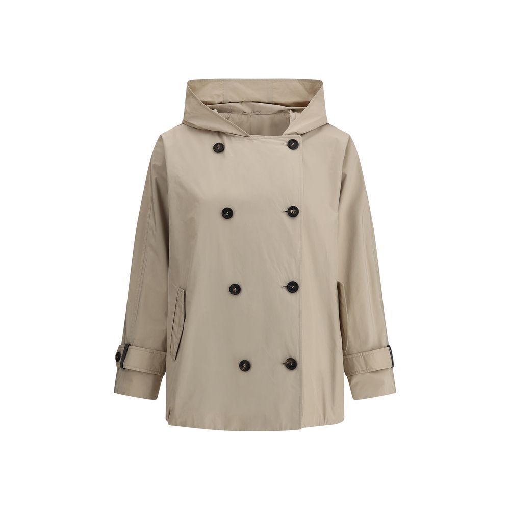 Brunello Cucinelli kort trenchcoat