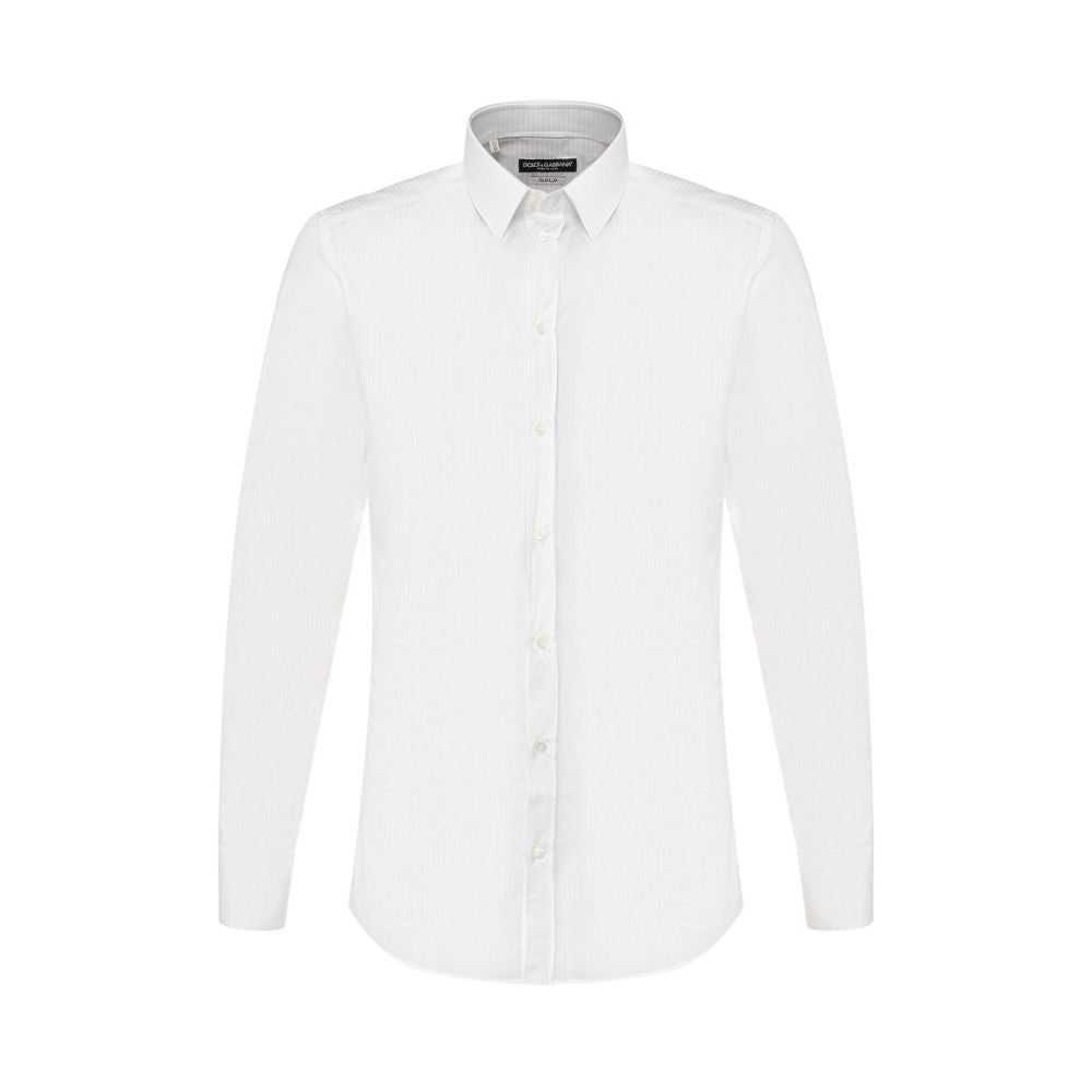 Dolce & Gabbana Hvid Bomuldsskjorte