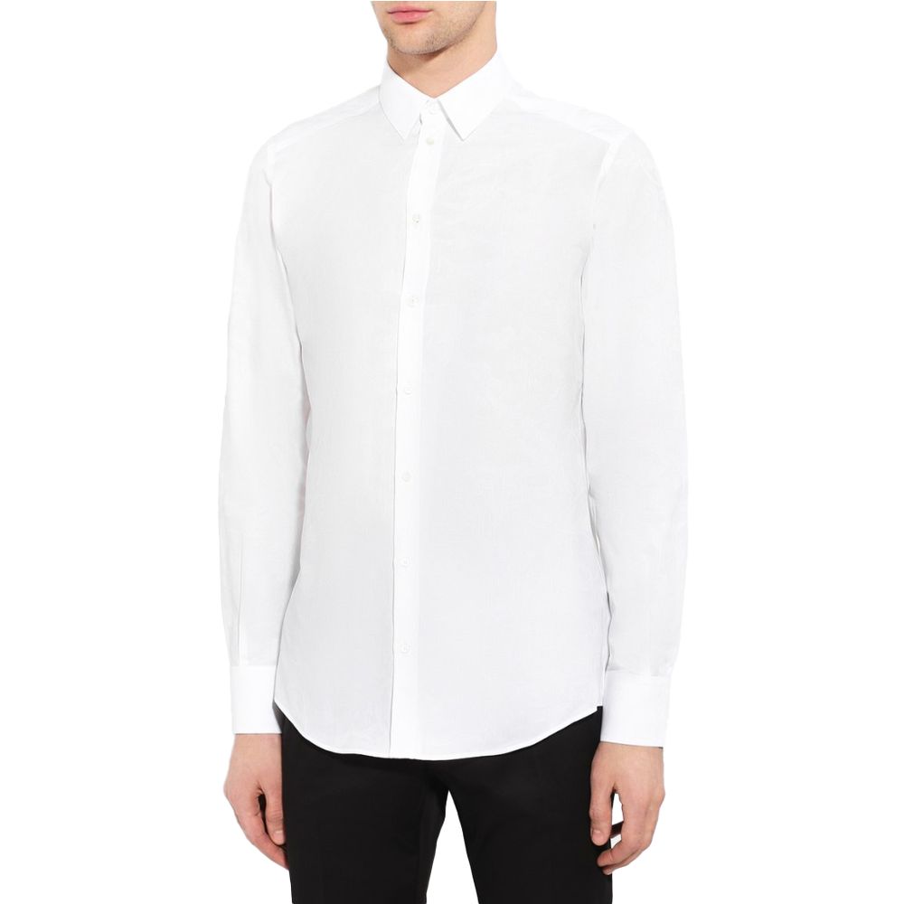 Dolce & Gabbana Hvid Bomuldsskjorte