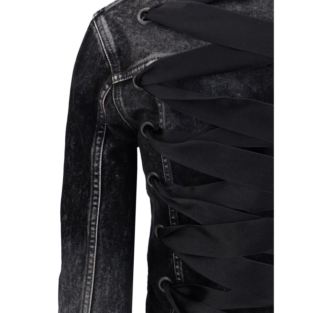 Balenciaga denimjakke med bånd