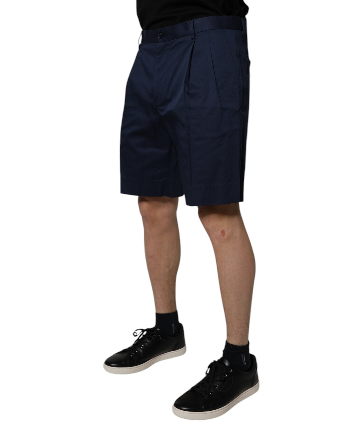 Dolce & Gabbana Mørkeblå Bomuld Mellem Talje Herre Bermudashorts