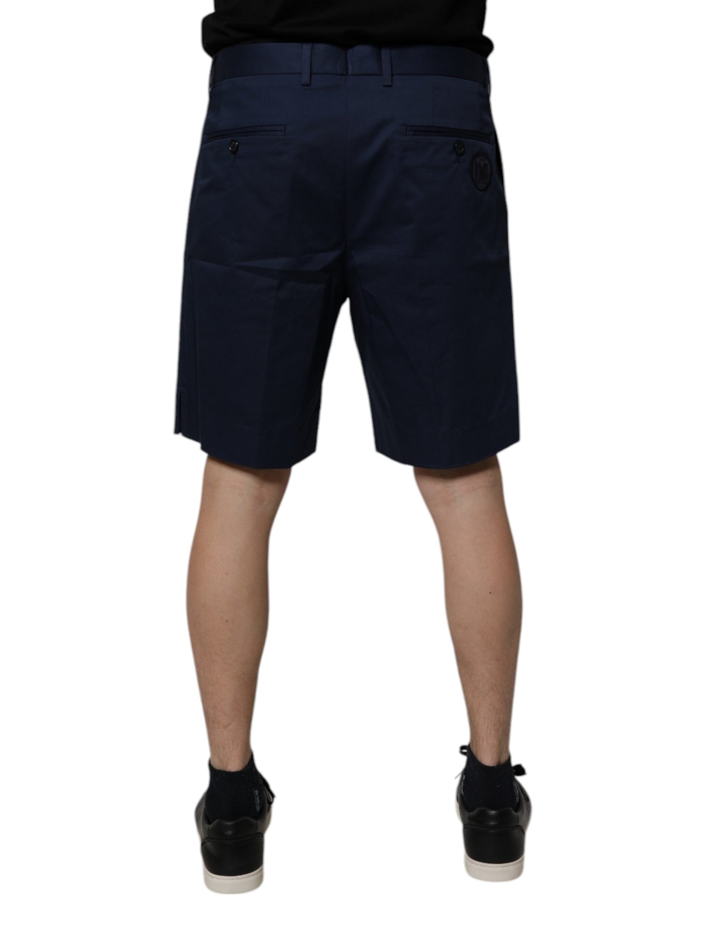 Dolce & Gabbana Mørkeblå Bomuld Mellem Talje Herre Bermudashorts
