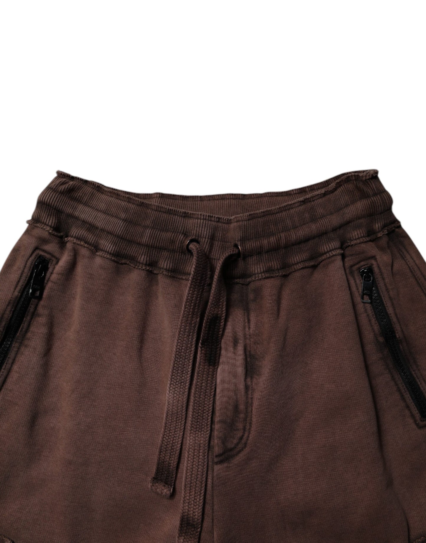 Dolce & Gabbana Brune Bomuld Cargo Bermuda Sweatshorts Shorts