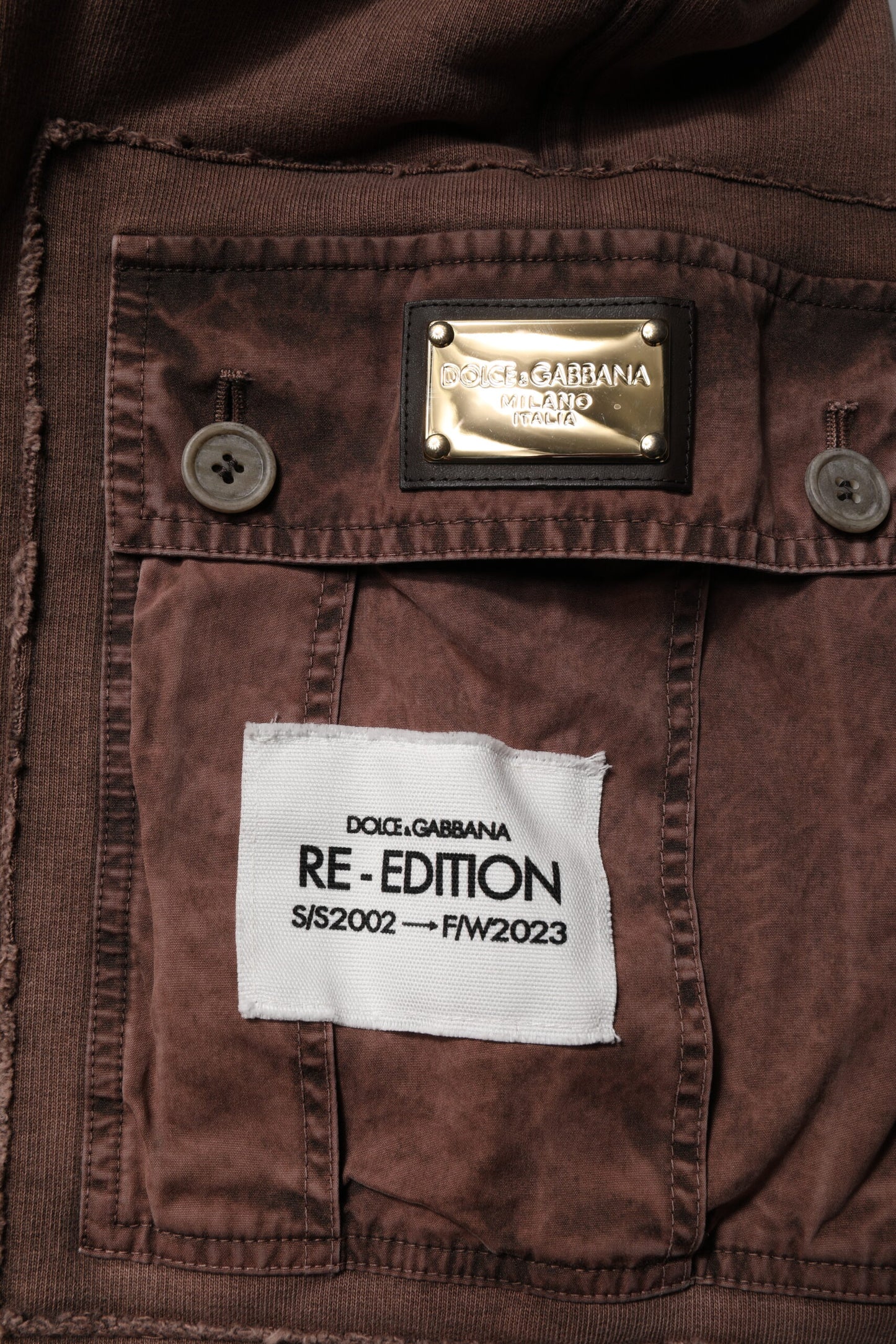 Dolce & Gabbana Brune Bomuld Cargo Bermuda Sweatshorts Shorts