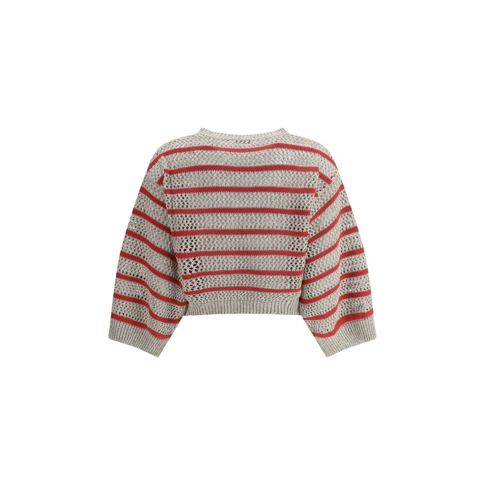 Brunello Cucinelli-trøje i perforeret strik
