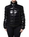 Dolce & Gabbana Sort Logo Plaque Full Zip Puffer Jakke