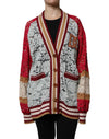 Dolce & Gabbana Flerfarvet Blomsterprintet Cardigan i Blonde