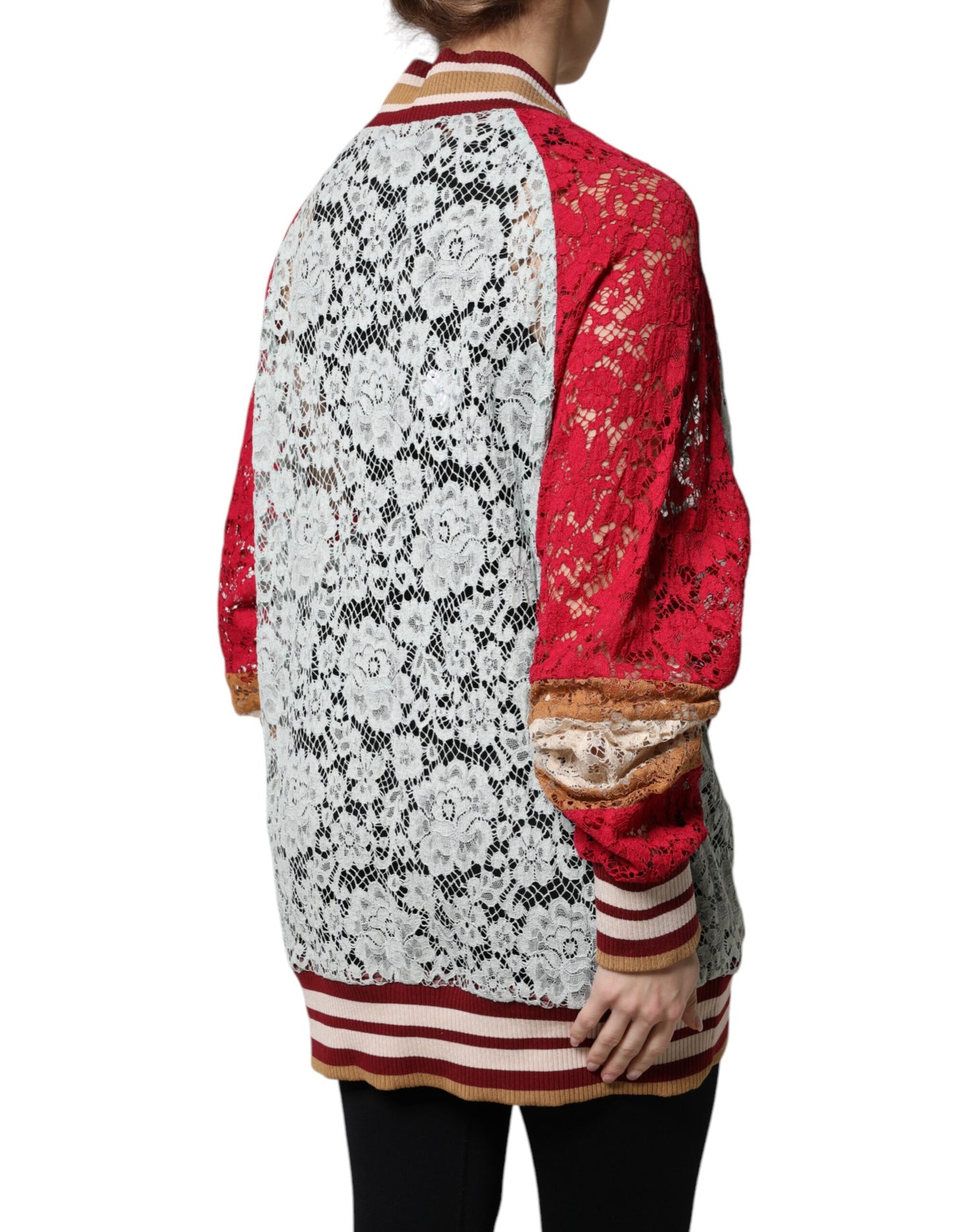 Dolce & Gabbana Flerfarvet Blomsterprintet Cardigan i Blonde