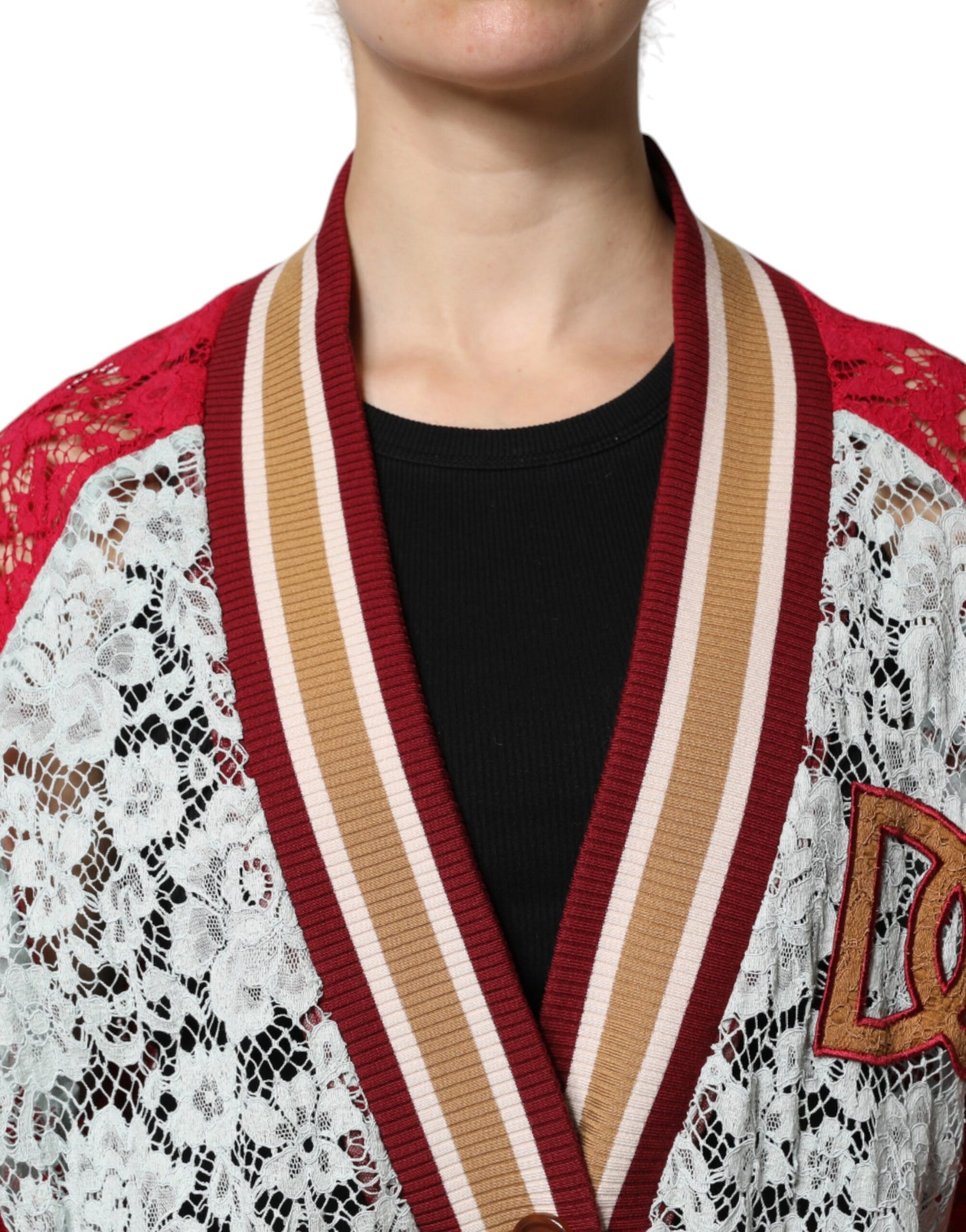 Dolce & Gabbana Flerfarvet Blomsterprintet Cardigan i Blonde