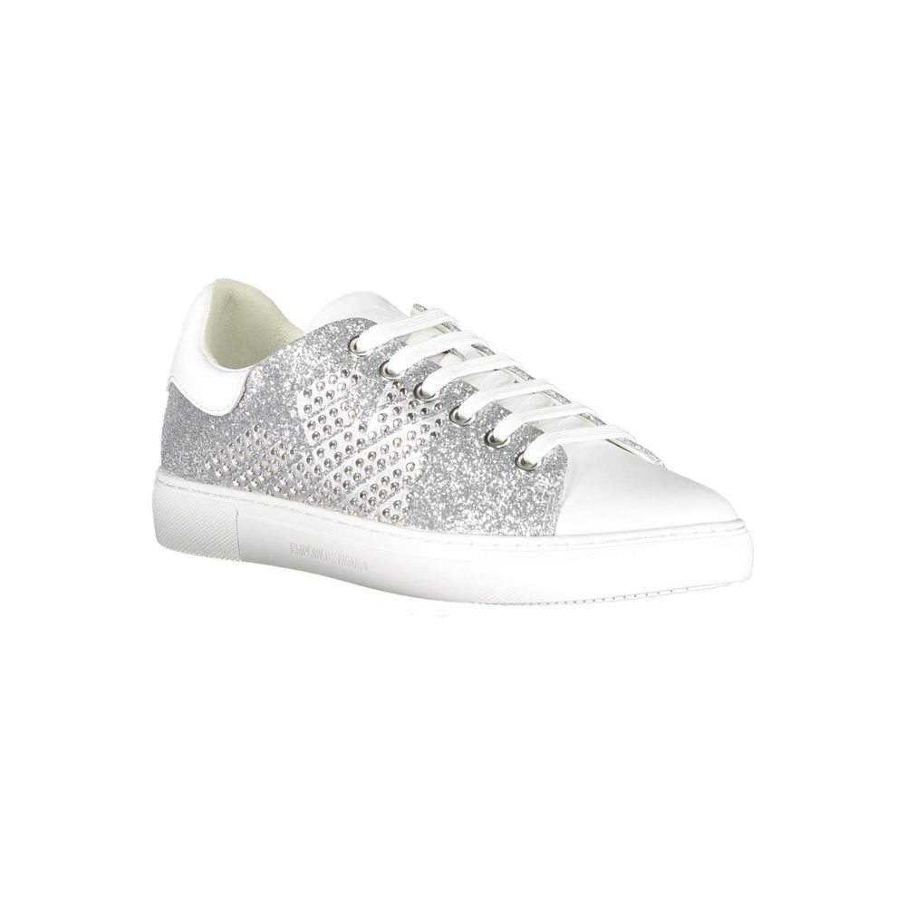 Emporio Armani sølvfarvet polyester damesko