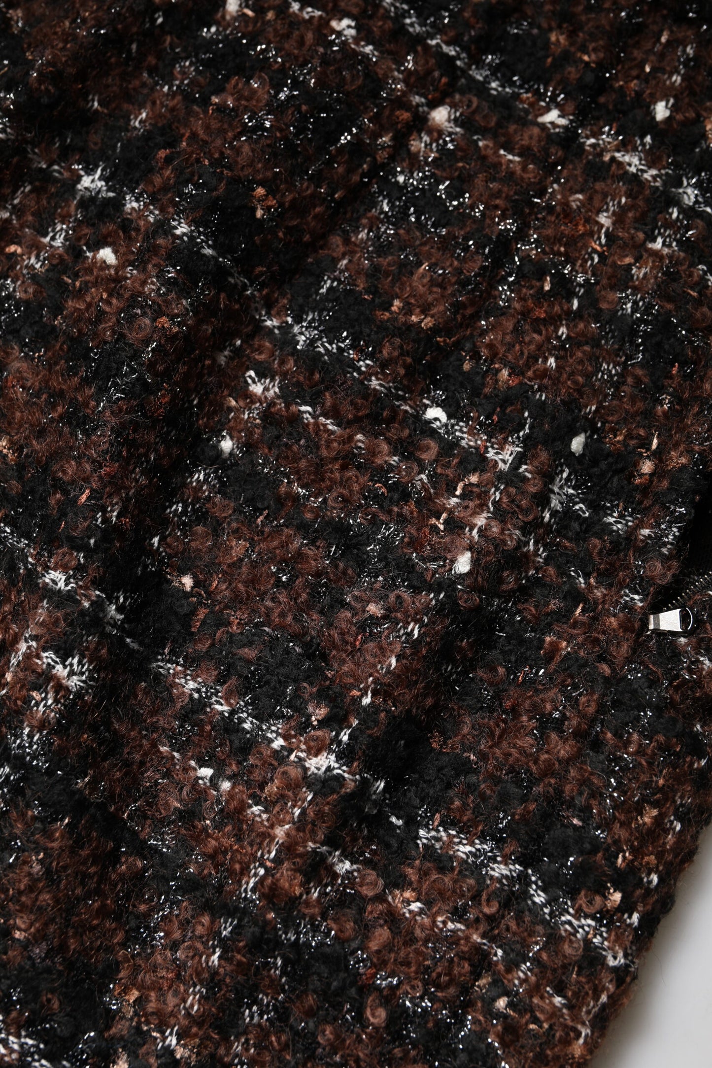 Dolce & Gabbana Flerfarvet Højtaljet Tartan Tweed Blyantnederdel