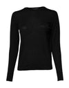 Dolce & Gabbana Sort Uldstrikpullover med Rund Hals