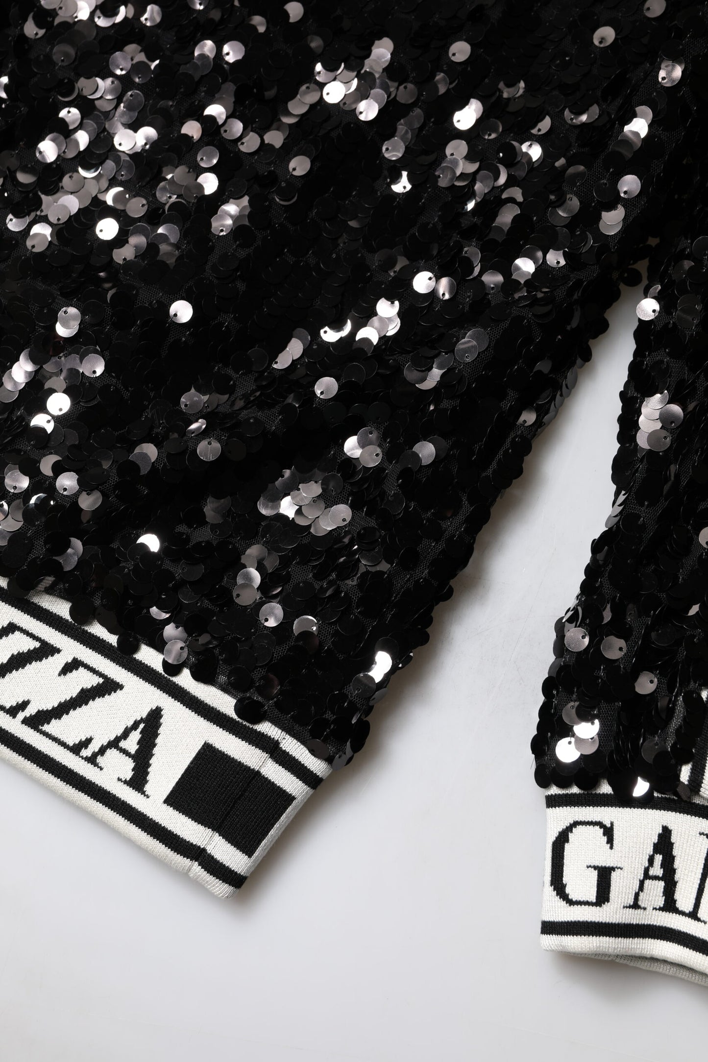 Dolce & Gabbana Sort DG Queen Paillet Pullover Sweater