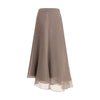 Brunello Cucinelli Silke crêpe midi nederdel