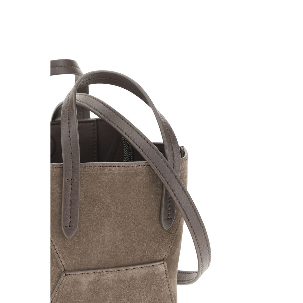 Brunello Cucinelli skuldertaske i ruskind