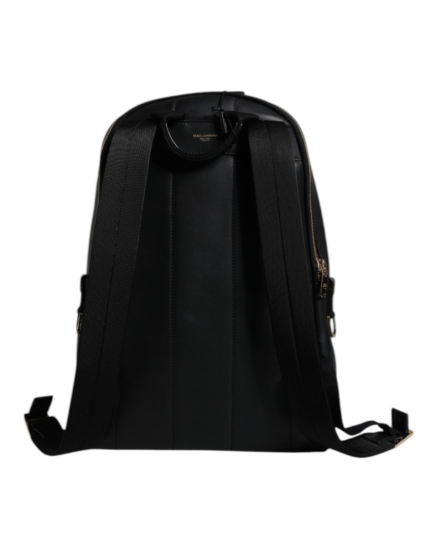 Dolce & Gabbana Black DG Leather Logo Print Travel Back Pack Bag