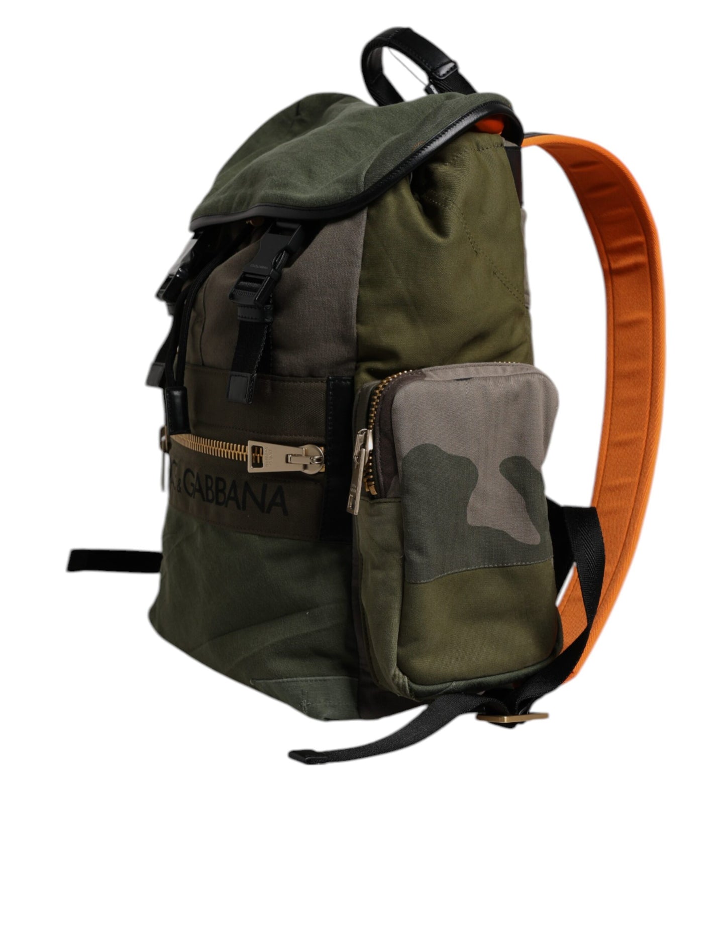 Dolce & Gabbana Militærgrøn Patchwork Rejserygsæktaske