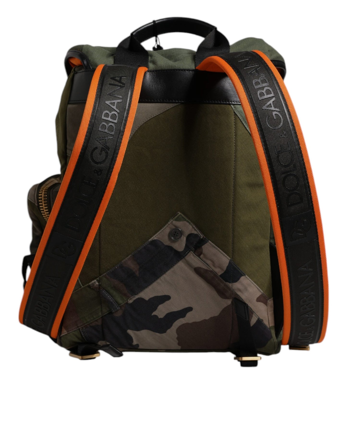 Dolce & Gabbana Militærgrøn Patchwork Rejserygsæktaske