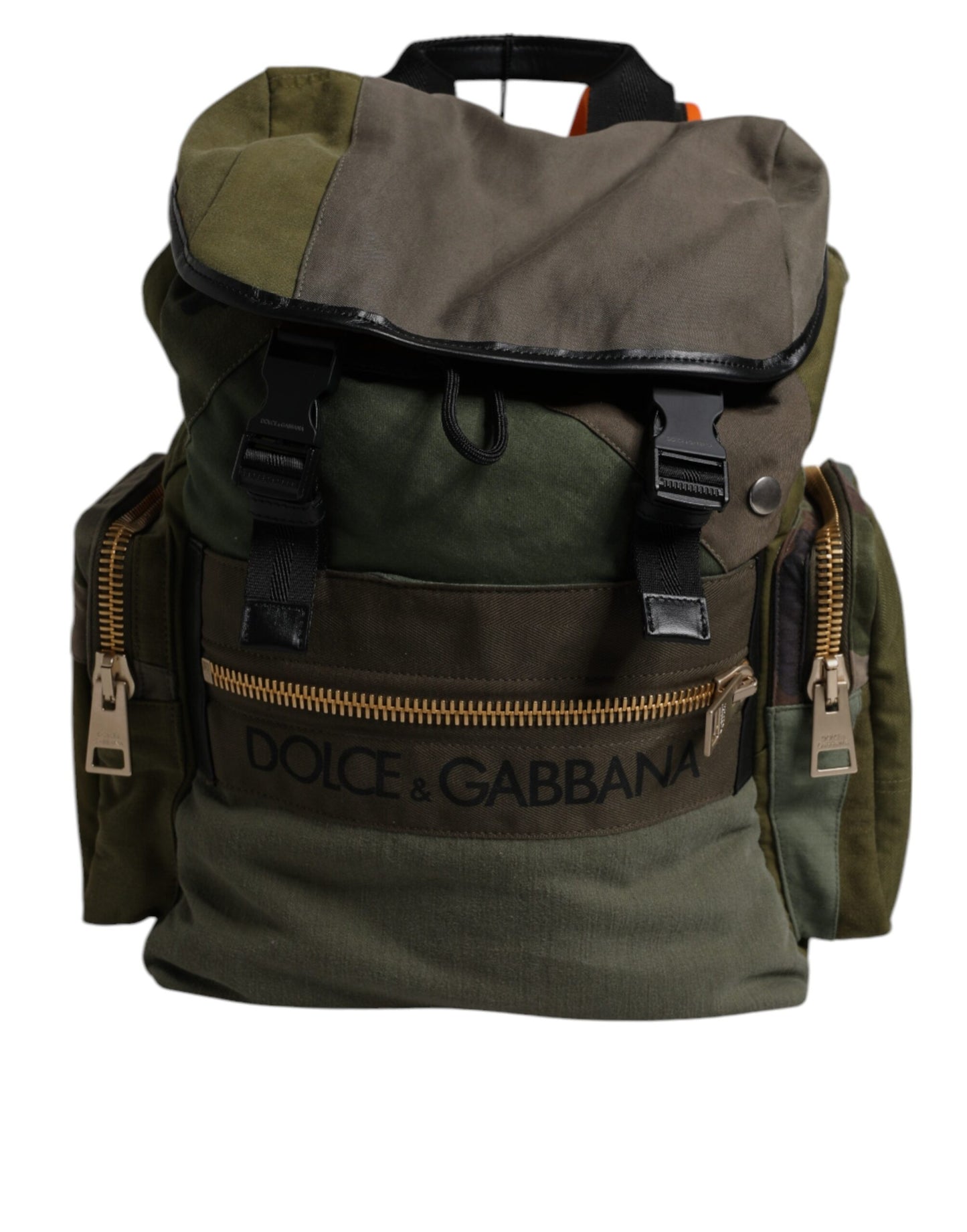 Dolce & Gabbana Militærgrøn Patchwork Rejserygsæktaske