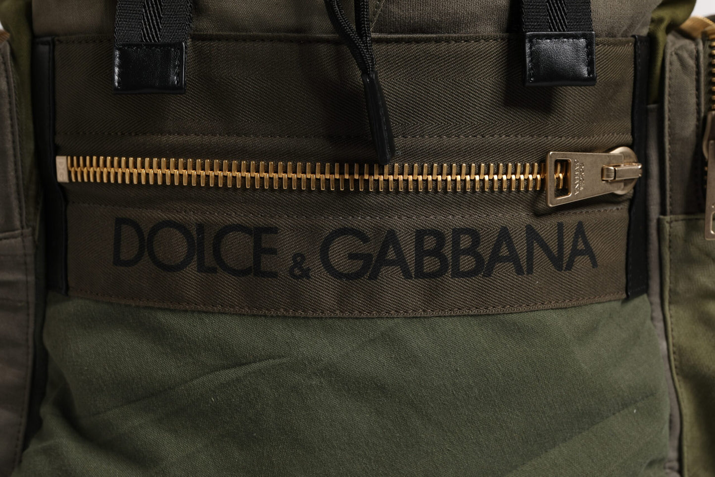 Dolce & Gabbana Militærgrøn Patchwork Rejserygsæktaske