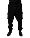 Dolce & Gabbana Sorte Jogger Cargo Joggingbukser i Bomuld