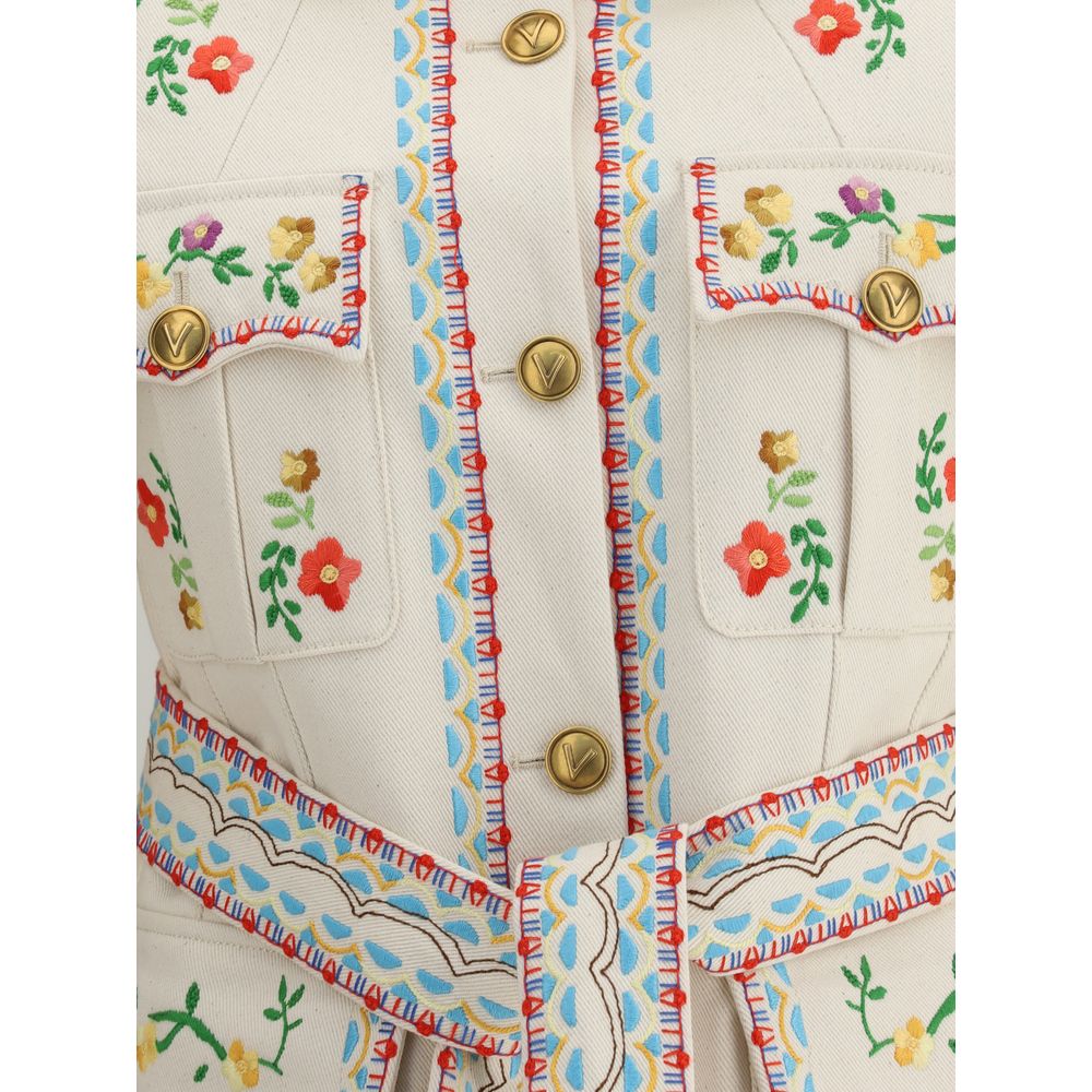 Valentino Broderet Denimjakke