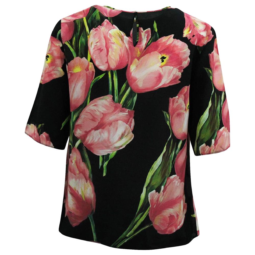 Dolce & Gabbana Sort Silketrøje