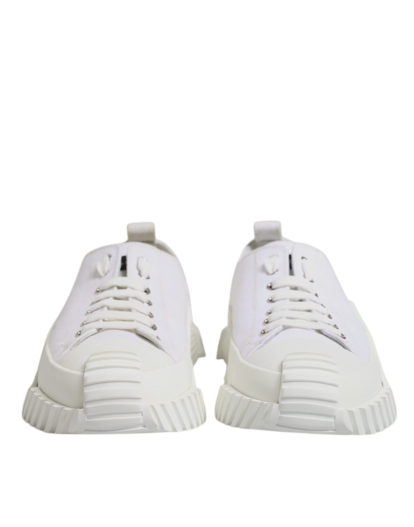 Dolce & Gabbana Hvide Læder Low Top NS1 Sneakers Sko