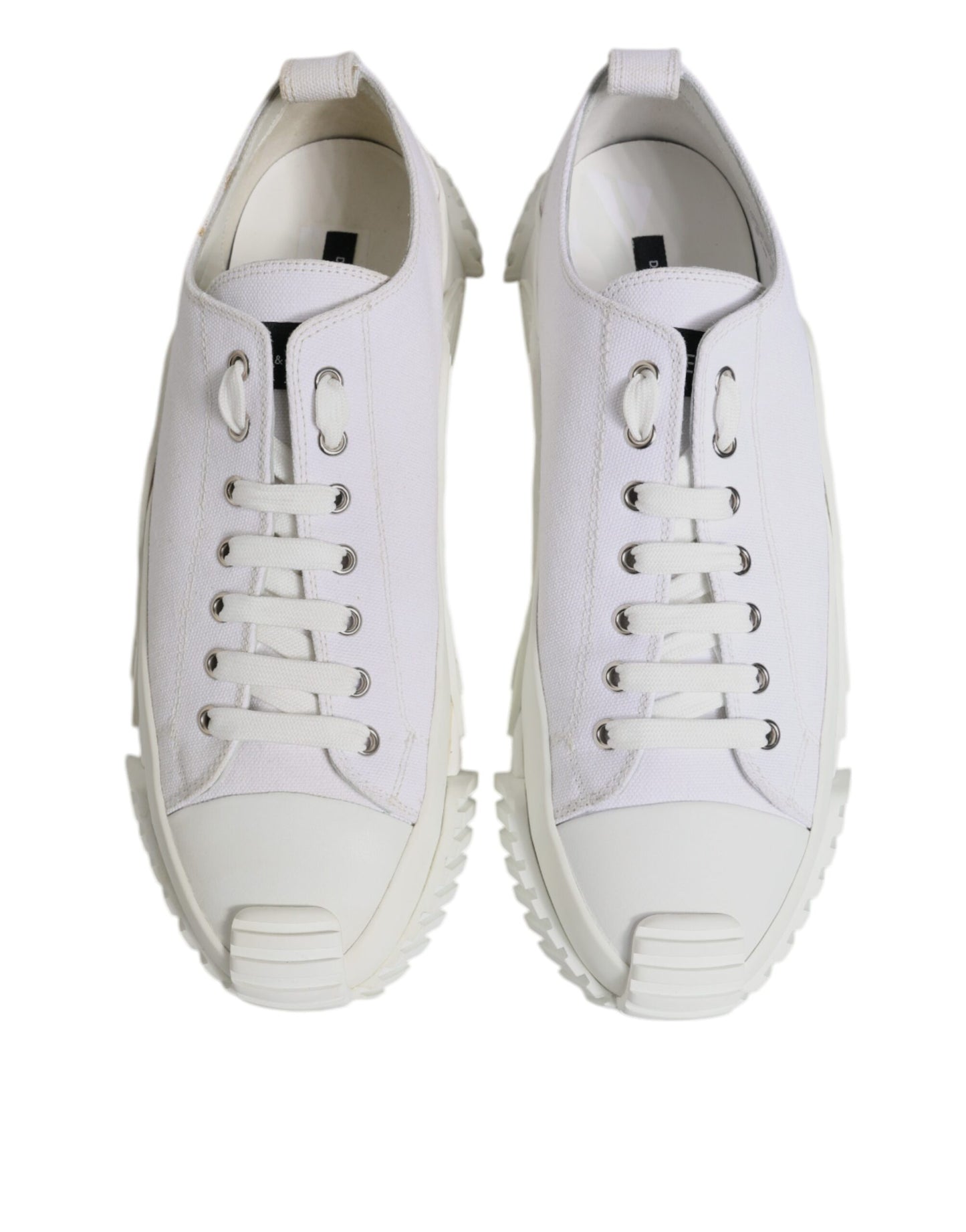 Dolce & Gabbana Hvide Læder Low Top NS1 Sneakers Sko